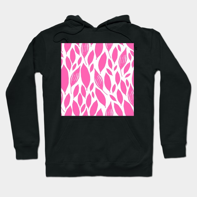 pink leaf like pattern Hoodie by Artistic_st